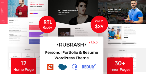 Rubrash - Personal Portfolio WordPress Theme icon