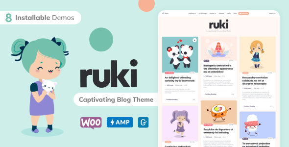 Ruki - A Captivating Personal Blog Theme icon