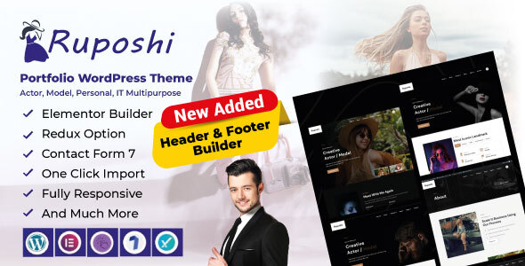Ruposhi - Actor, Model, Personal, IT Portfolio WordPress Theme Multipurpose icon