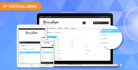 SP Vertical Menu - Responsive Module icon