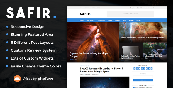 Safir - A WordPress Blog Theme icon
