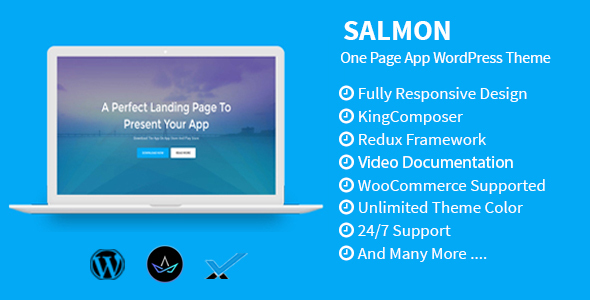 Salmon - One Page App WordPress Theme icon