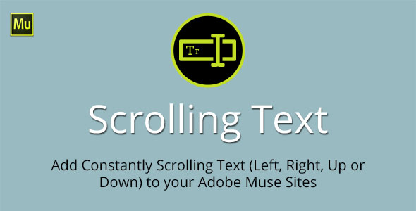 Scrolling Text Adobe Muse Widget icon