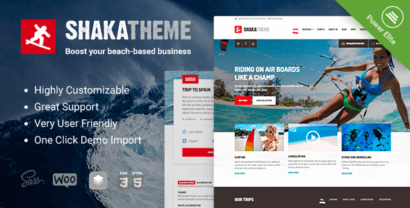 Shaka - A water sport WordPress theme icon