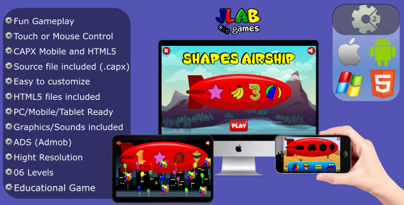 Shapes Airship - Educational Game (CAPX - Mobile and HTML5) icon
