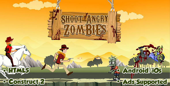 Shoot Angry Zombies - HTML5 Android (CAPX) icon