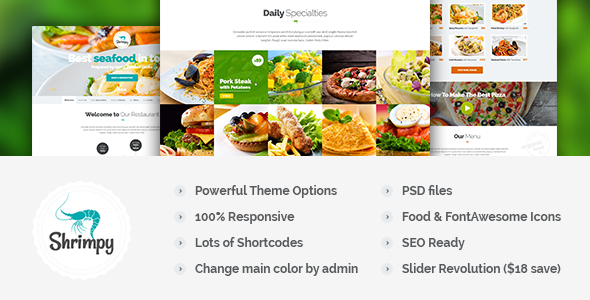 Shrimpy - Responsive Restaurant Wordpress Theme icon