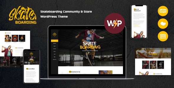 Skateboarding Community & Store WordPress Theme icon