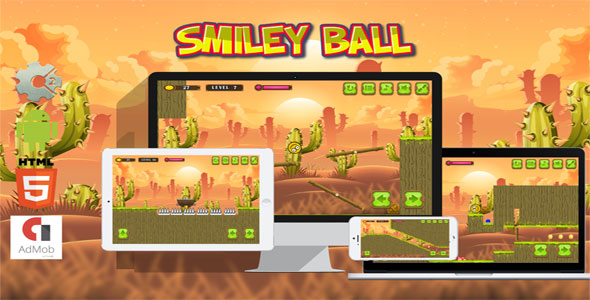 Smiley Ball - HTML5 Javascript game(Construct 2 | Construct 3 both version included) icon