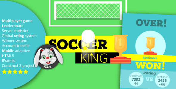 Soccer King - Construct 3, HTML5, Multiplayer, Rating System, Mobile icon