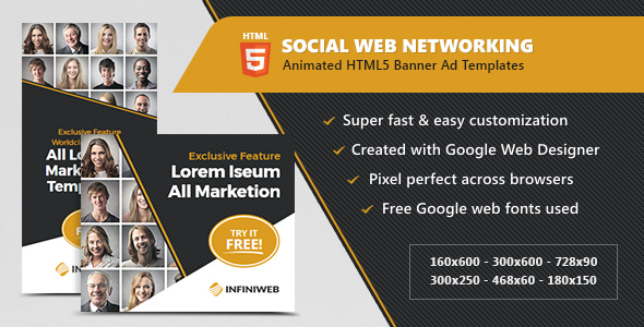 Social Web Banners - HTML5 Ad Templates icon