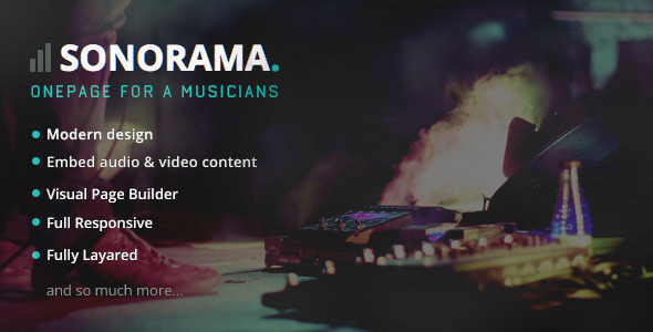Sonorama - Music Band & Musician WordPress Theme icon