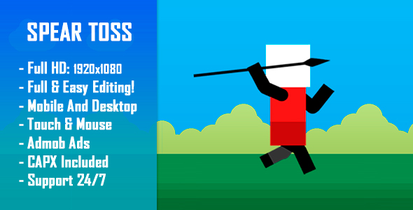 Spear Toss Challenge - HTML5 Game + Mobile Version! (Construct-2 CAPX) icon