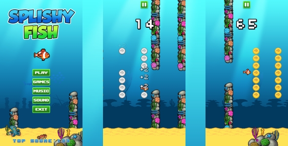 Splishy Fish - HTML5 Game + Mobile Version! (Construct 3 | Construct 2 | Capx) icon