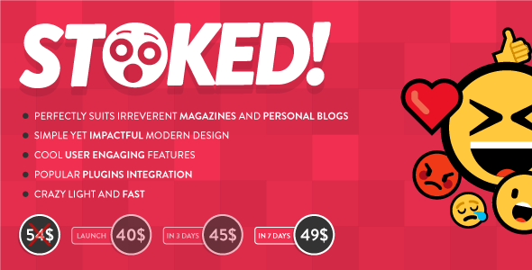 Stoked! - Irreverent Viral Magazine and Personal Blog WordPress Theme icon