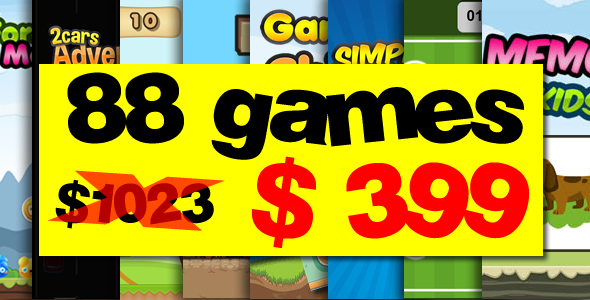 Super Mega Bundle 88 Games - HTML5 Games "Construct 3 / Construct 2 icon