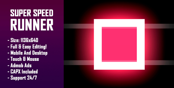 Super Speed Runner - HTML5 Game + Mobile Version! (Construct-2 CAPX) icon