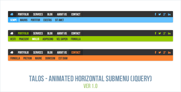 Talos - Animated Horizontal Submenu jQuery Plugin icon