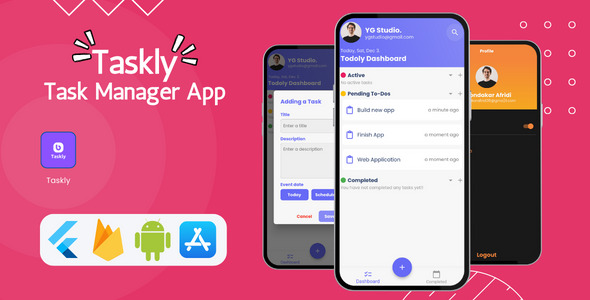 Taskly v1.0.3 - Daily Task Manager App | Flutter & Firebase | Android & iOS icon