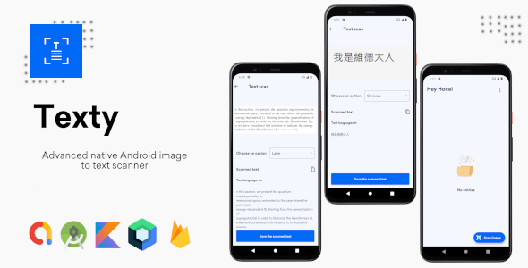 Texty - Advanced native Android Image To Text Scanner icon