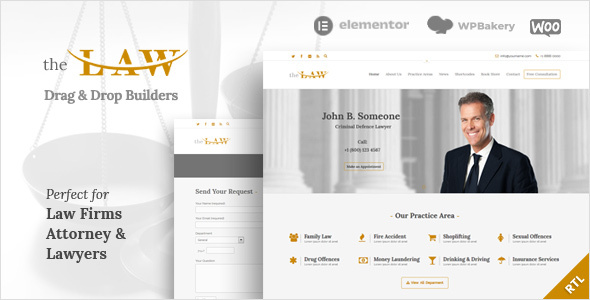 The Law - Lawyer Theme + RTL