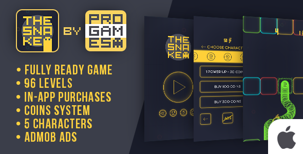 The Snake - IOS - easy to reskine + AdMob icon