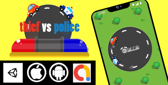 Thief vs Police Unity Casual Game With Admob for Android and iOS icon
