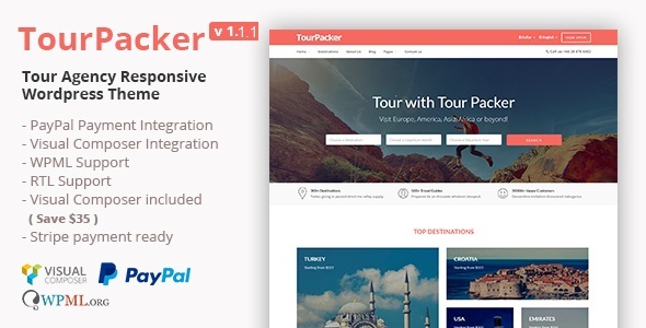 Tour Packer - Agency WordPress Theme icon