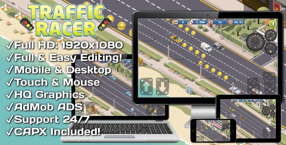 Traffic Racer - HTML5 Game + Mobile Version! (Construct 3 | Construct 2 | Capx) icon