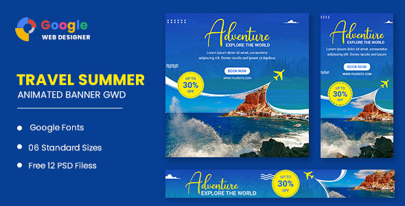 Travel Animated Banner Google Web Designer icon