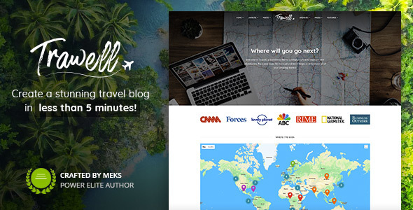 Trawell - Travel Blog WordPress Theme icon