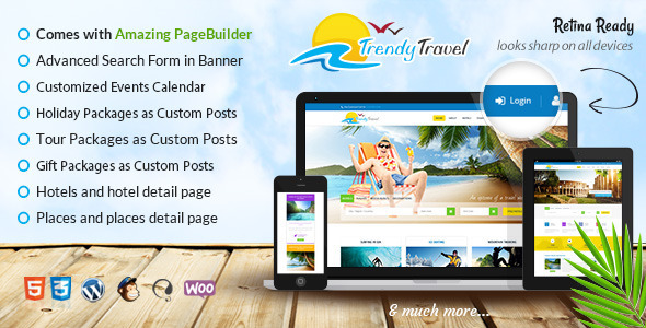 Trendy Travel WordPress Theme icon