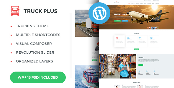 Truck Plus - Transportation and Logistics Service WordPress Theme icon