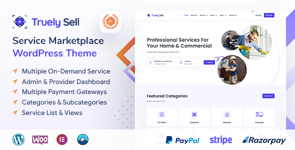 Truelysell - On Demand Service Booking Marketplace WordPress Theme icon