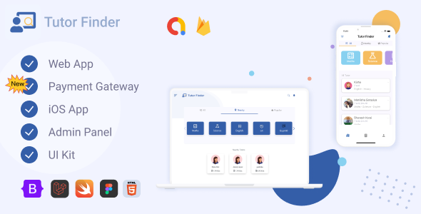 Tutor Finder (iOS + Web + Admin Panel + UI) icon