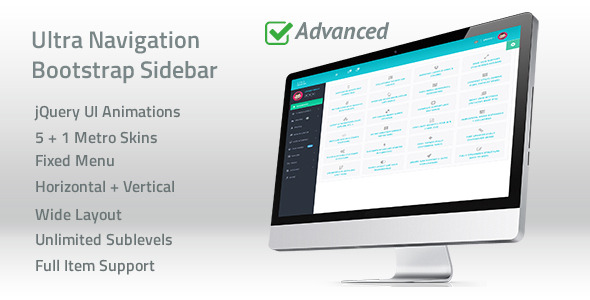 Ultra Navigation - Responsive Bootstrap Sidebar Menu icon