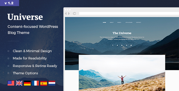 Universe - Clean & Minimal WordPress Blog Theme icon