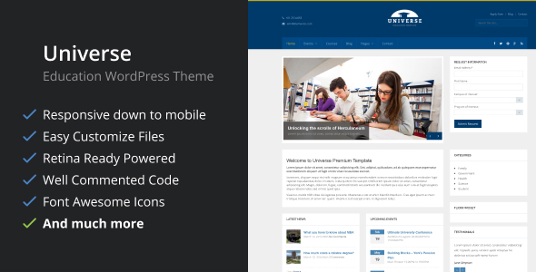Universe - Education Responsive WordPress Theme icon