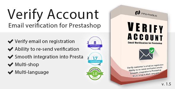 Verify Account for Prestashop icon