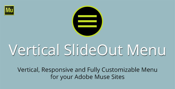 Vertical SlideOut Menu Adobe Muse Widget icon