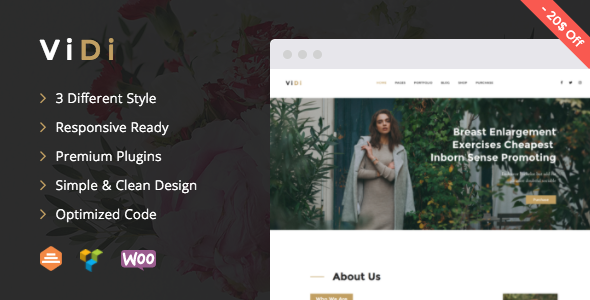ViDi - Multi-Purpose Corporate WordPress Theme icon