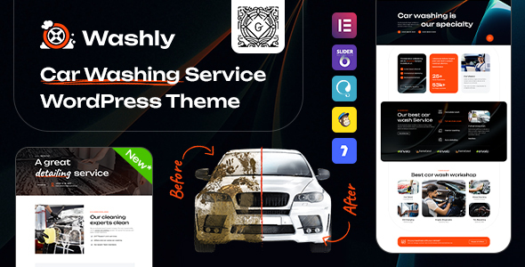 Washly - Car Wash Service WordPress Theme + Gutenberg icon