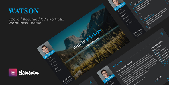Watson Resume WordPress Theme icon
