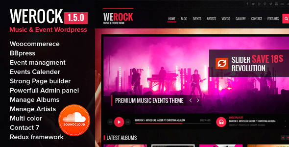 WeRock Multipurpose Music & Event WordPress Theme icon