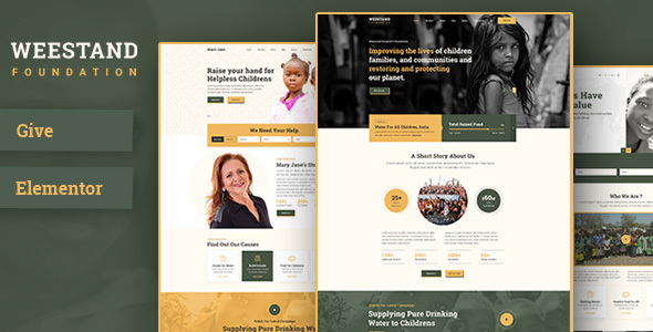 Weestand – Nonprofit, Charity, NGO Fundraising WordPress Theme icon