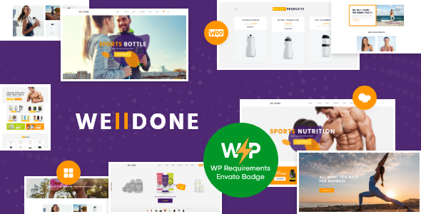 Welldone - Sports & Fitness Nutrition and Supplements Store WordPress Theme icon