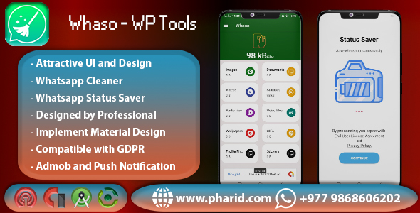 Whaso - Whatsapp Cleaner & Status Saver icon