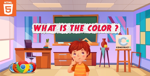 What is the color? - HTML - Educational game icon