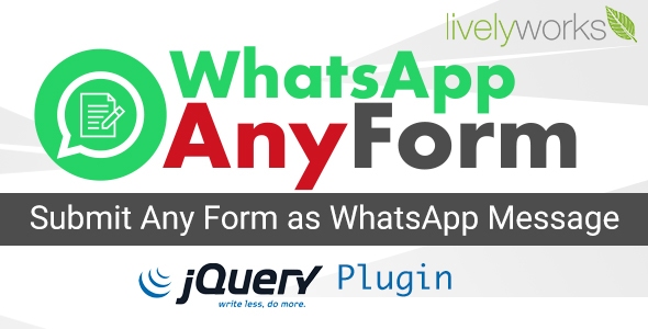 WhatsApp AnyForm - Submit Form as WhatsApp Message | WhatsApp Contact Form - jQuery Plugin icon
