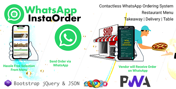 WhatsApp InstaOrder - ContactLess WhatsApp Ordering | Restaurant Menu - Takeaway | Delivery | Table